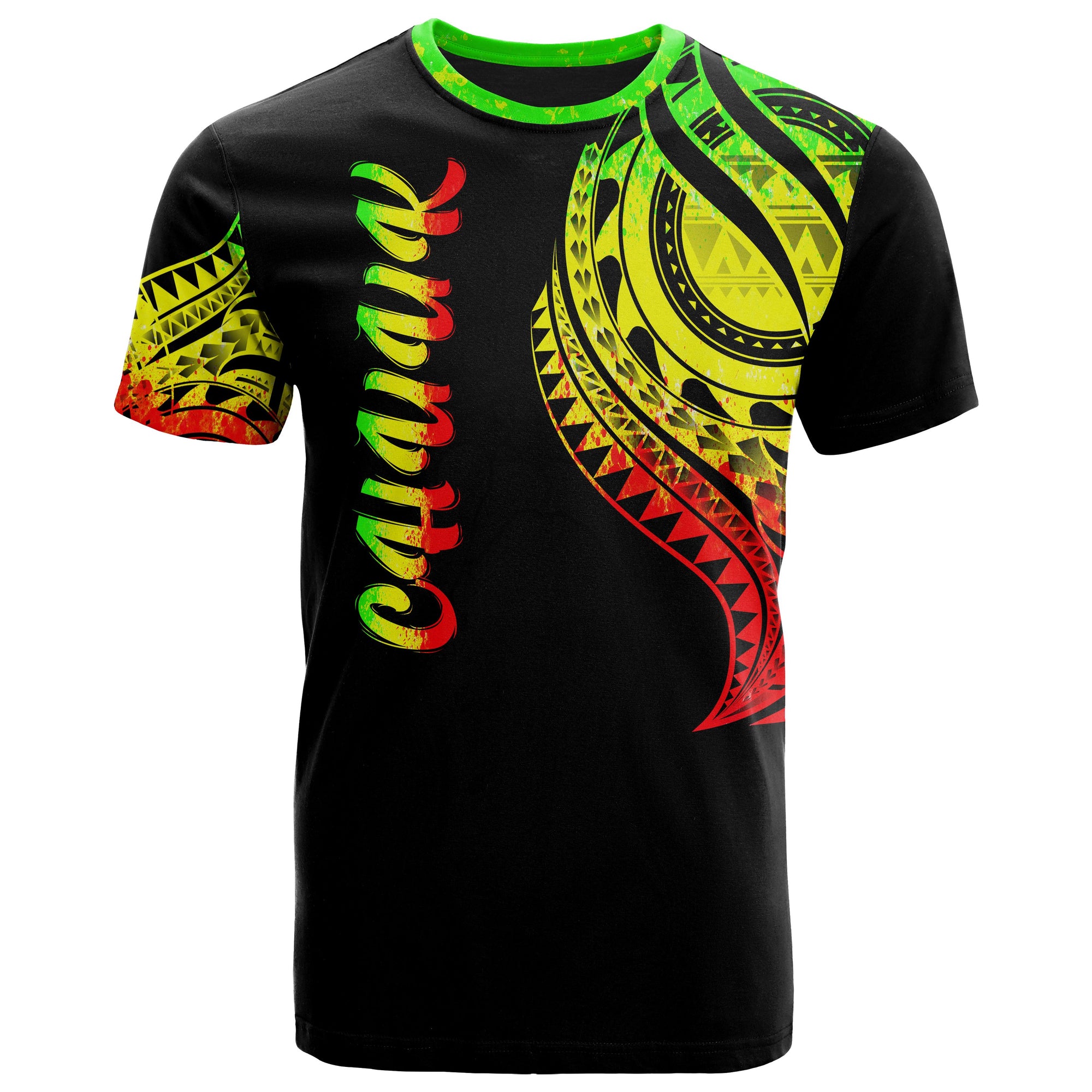 Chuuk State T Shirt Chuuk State Tatau Reggae Patterns Unisex Black - Polynesian Pride