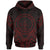 Palau Hoodie Palau Seal Red Tribal Patterns Unisex White - Polynesian Pride