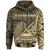 American Samoa Hoodie Faleasao Polynesian Gold Patterns Unisex Black - Polynesian Pride