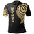 Chuuk State Polo Shirt Truk Tatau Gold Patterns Unisex Black - Polynesian Pride