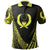 Pohnpei State Polo Shirt Yellow Polynesian Patterns Sport Style Unisex Black - Polynesian Pride