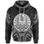 French Polynesia Hoodie French Polynesia Seal Black Tribal Patterns Unisex White - Polynesian Pride