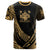 Fiji T Shirt Gold Polynesian Patterns Sport Style Unisex Black - Polynesian Pride