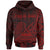 American Samoa Hoodie Fagaalu Polynesian Red Patterns Unisex Black - Polynesian Pride