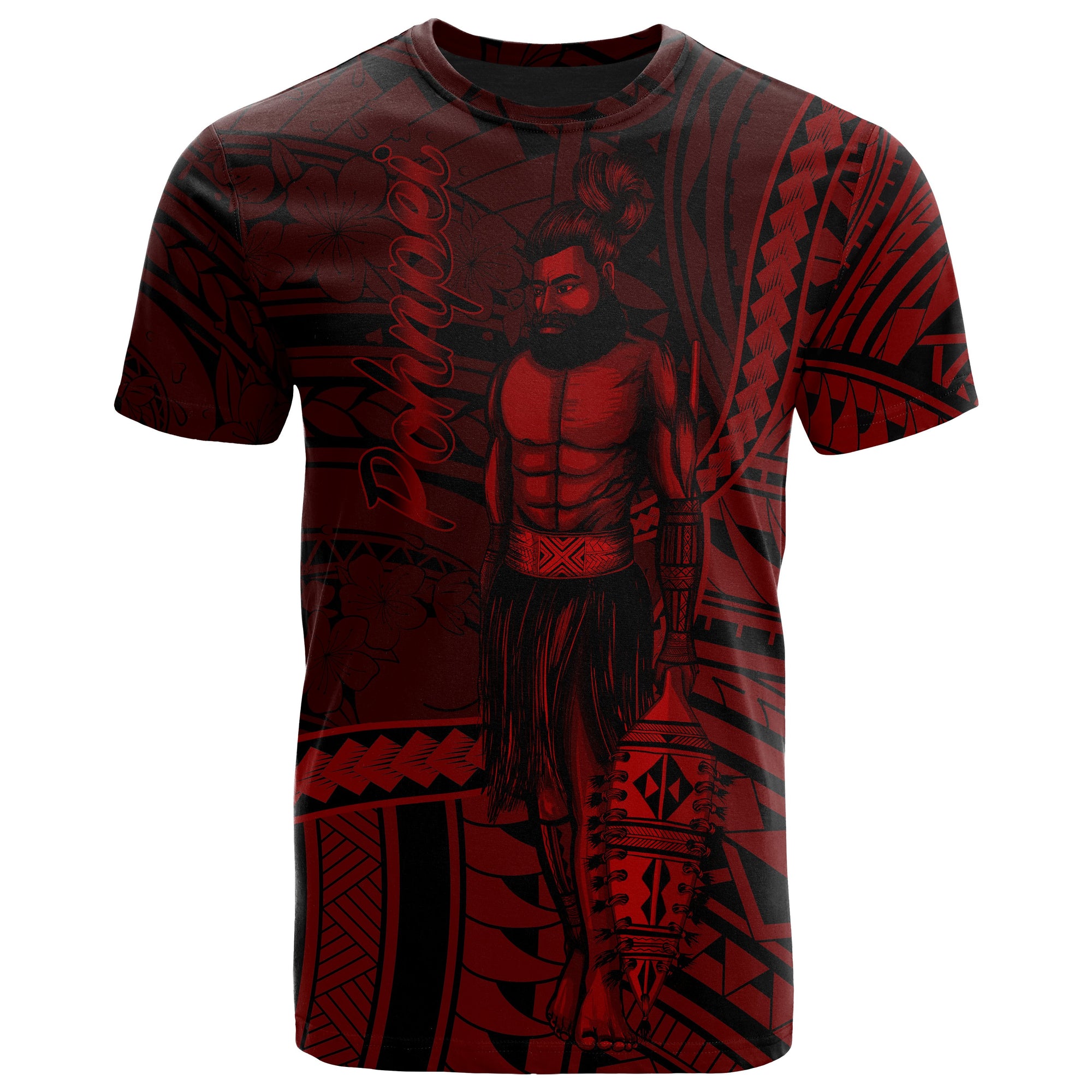 Pohnpei State T Shirt Seal Of Pohnpei State Polynesian Red Patterns Unisex Black - Polynesian Pride