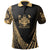 Fiji Polo Shirt Gold Polynesian Patterns Sport Style Unisex Black - Polynesian Pride