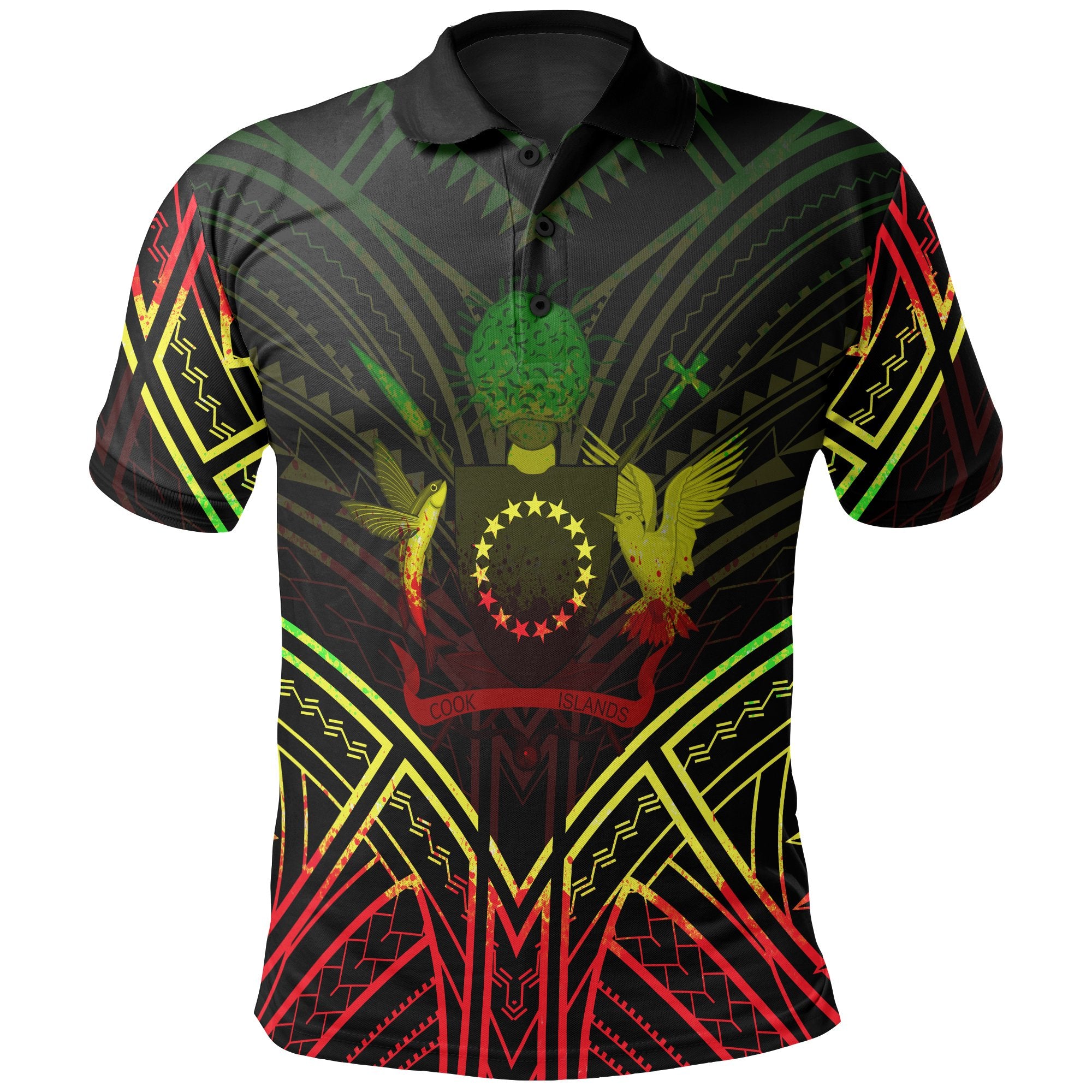 Cook Islands Polo Shirt Kuki Airani Seal Reggae Tribal Patterns Unisex White - Polynesian Pride