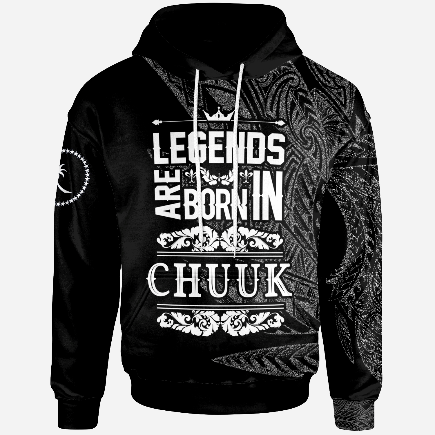 Chuuk State Hoodie Legends Are Born In White Color Unisex White - Polynesian Pride