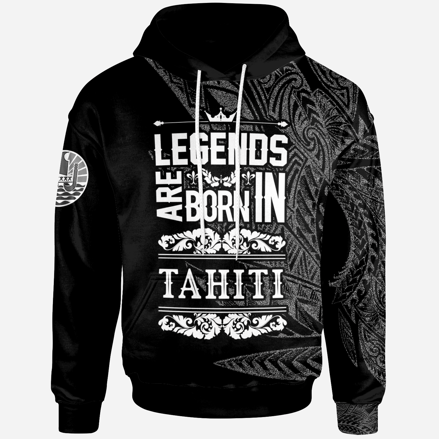 Tahiti Hoodie Legends Are Born In White Color Unisex White - Polynesian Pride