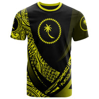 Chuuk State T Shirt Yellow Polynesian Patterns Sport Style Unisex Black - Polynesian Pride