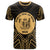 Niue T Shirt Niue Seal Tribal Gold Color Patterns Unisex Black - Polynesian Pride