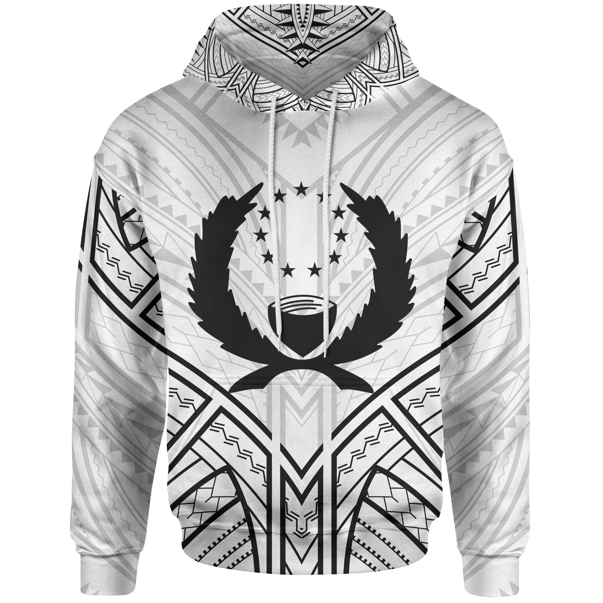 Pohnpei State Hoodie Pohnpei State Seal Tribal Patterns Unisex Black - Polynesian Pride