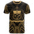 Samoa T Shirt Samoan Seal Tribal Gold Color Patterns Unisex Black - Polynesian Pride