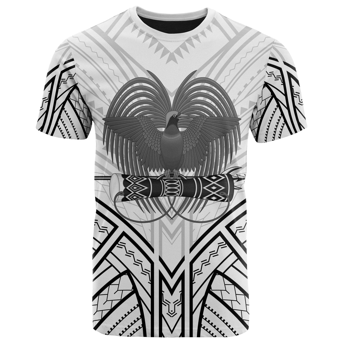 Papua New Guinea T Shirt Papua New Guinea Seal Tribal Patterns Unisex Black - Polynesian Pride