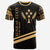 Kosrae State T Shirt In My Heart Style Gold Polynesian Patterns Unisex Black - Polynesian Pride