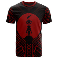 New Caledonia T Shirt New Caledonia Seal Tribal Red Color Patterns Unisex Black - Polynesian Pride
