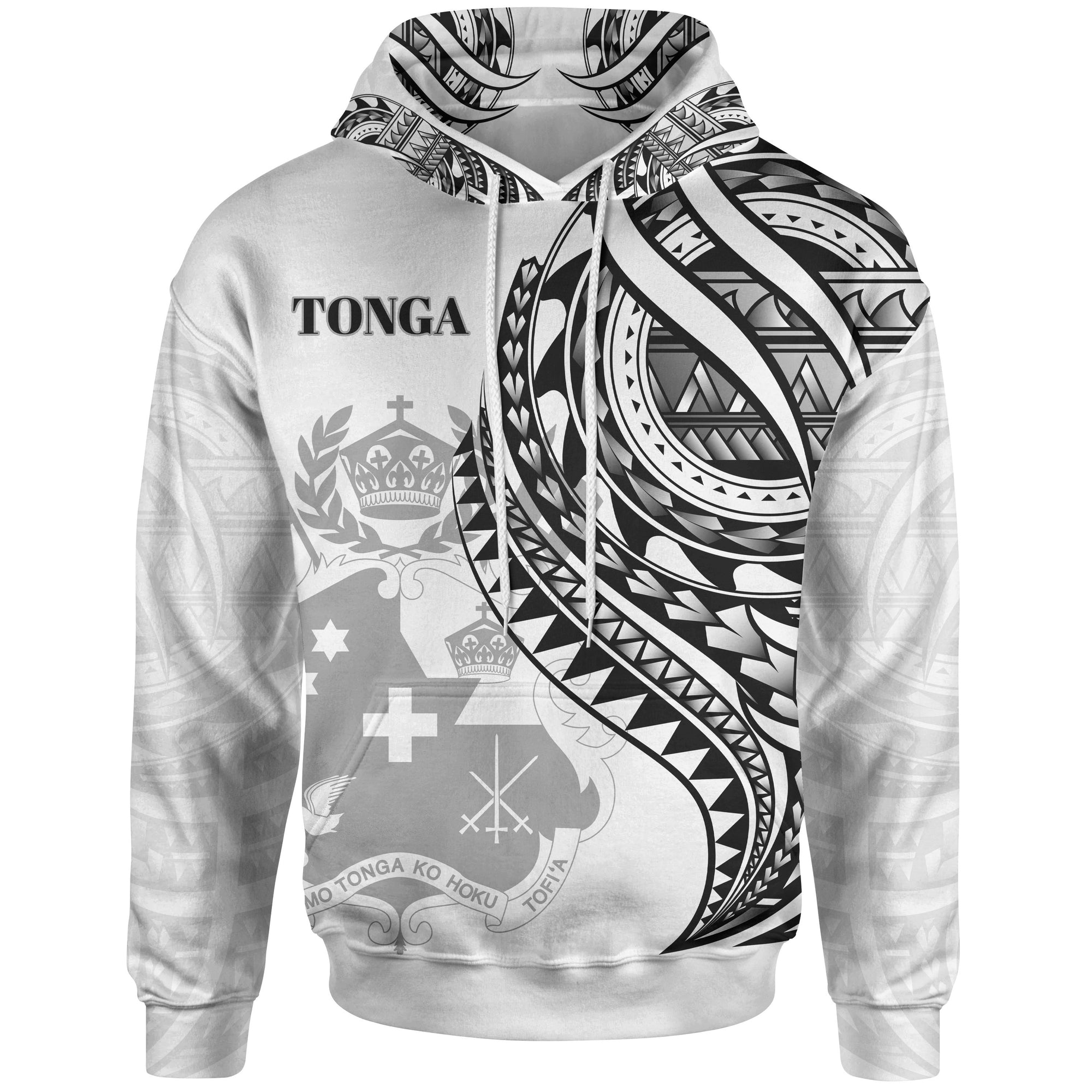 Tonga Hoodie Black Polynesian Patterns Best Tonga Ever Unisex Black - Polynesian Pride