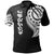 Kosrae State Polo Shirt Kosrae State Tatau White Patterns Unisex Black - Polynesian Pride