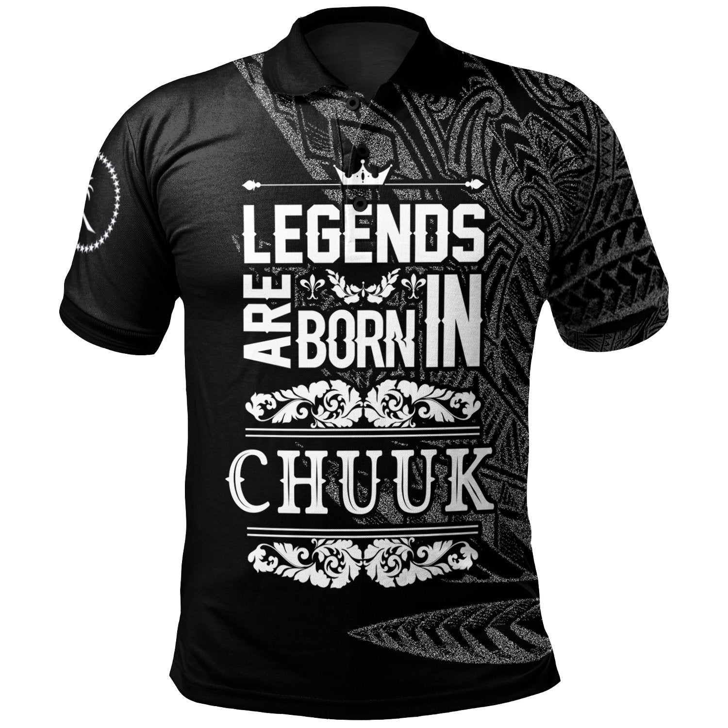 Chuuk State Polo Shirt Legends Are Born In White Color Unisex White - Polynesian Pride