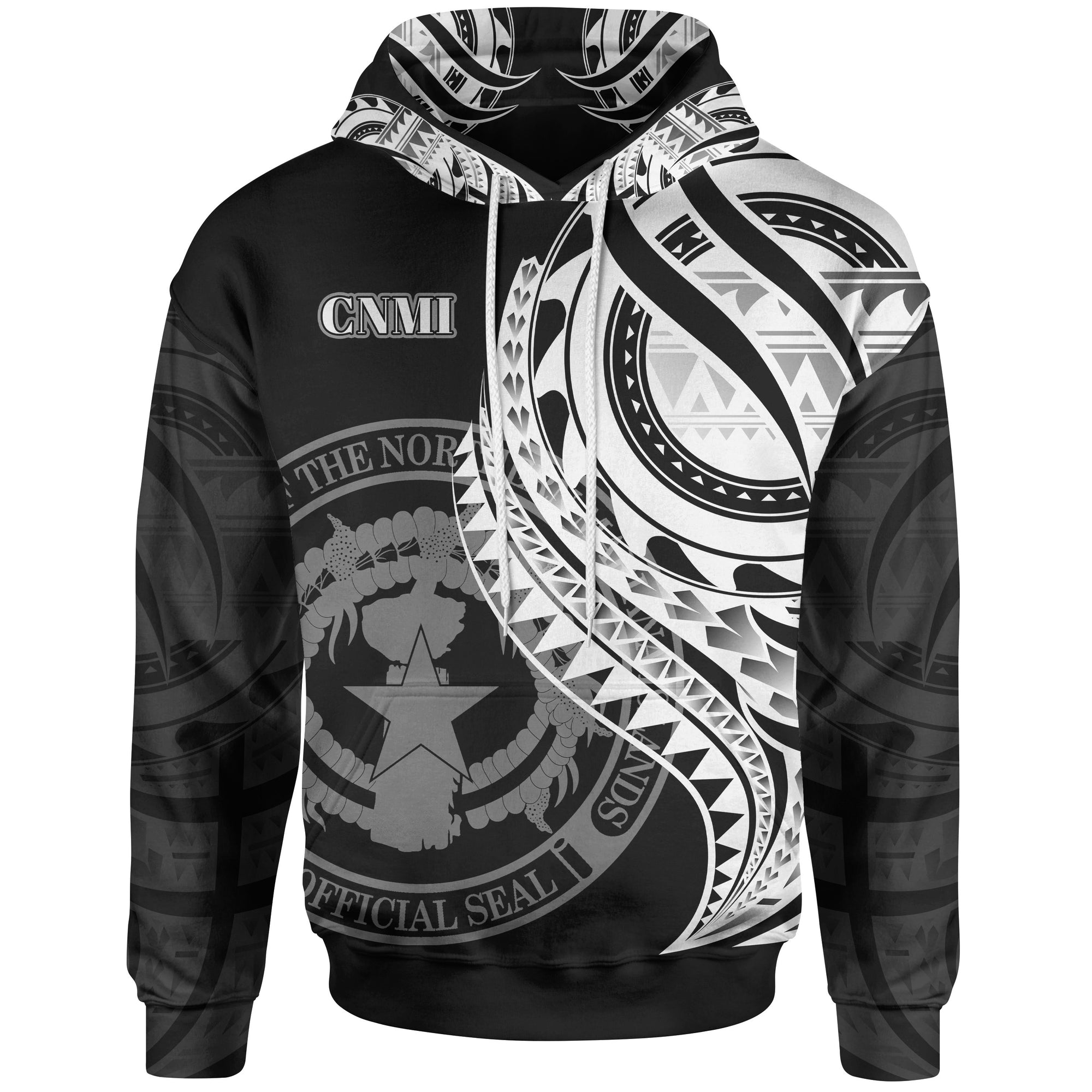 Northern Mariana Islands Hoodie Polynesian Patterns Best CNMI Ever Unisex Black - Polynesian Pride