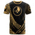 Yap State T Shirt Gold Polynesian Patterns Sport Style Unisex Black - Polynesian Pride