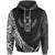 Kosrae State Hoodie White Polynesian Patterns Sport Style Unisex Black - Polynesian Pride