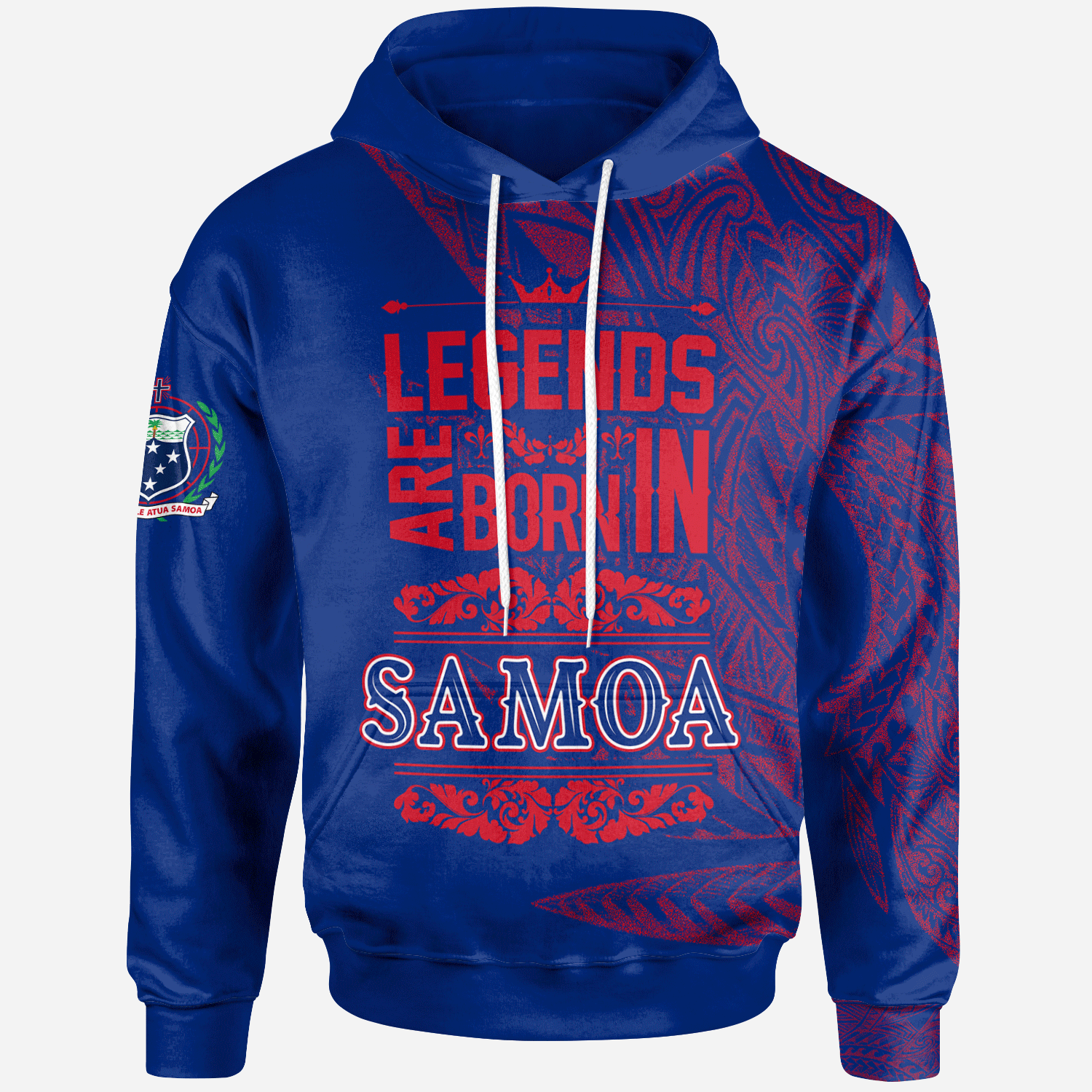 Samoa Hoodie Legends Are Born In Flag Color Unisex Flag - Polynesian Pride