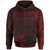 American Samoa Hoodie Nuuuli Polynesian Red Patterns Unisex Black - Polynesian Pride