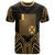 Wallis & Futuna T Shirt Wallis & Futuna Seal Tribal Gold Color Patterns Unisex Black - Polynesian Pride