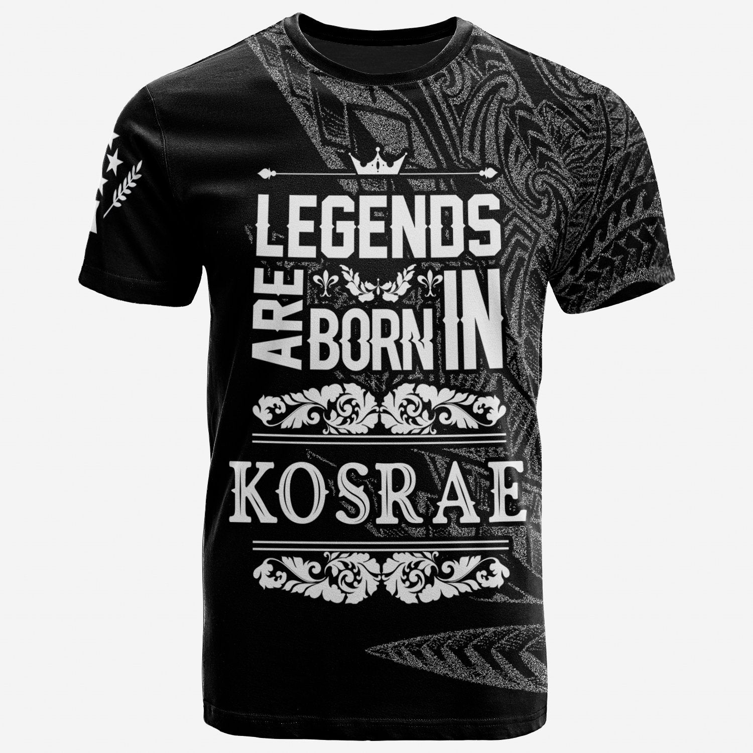 Kosrae State T Shirt Legends Are Born In White Color Unisex Art - Polynesian Pride