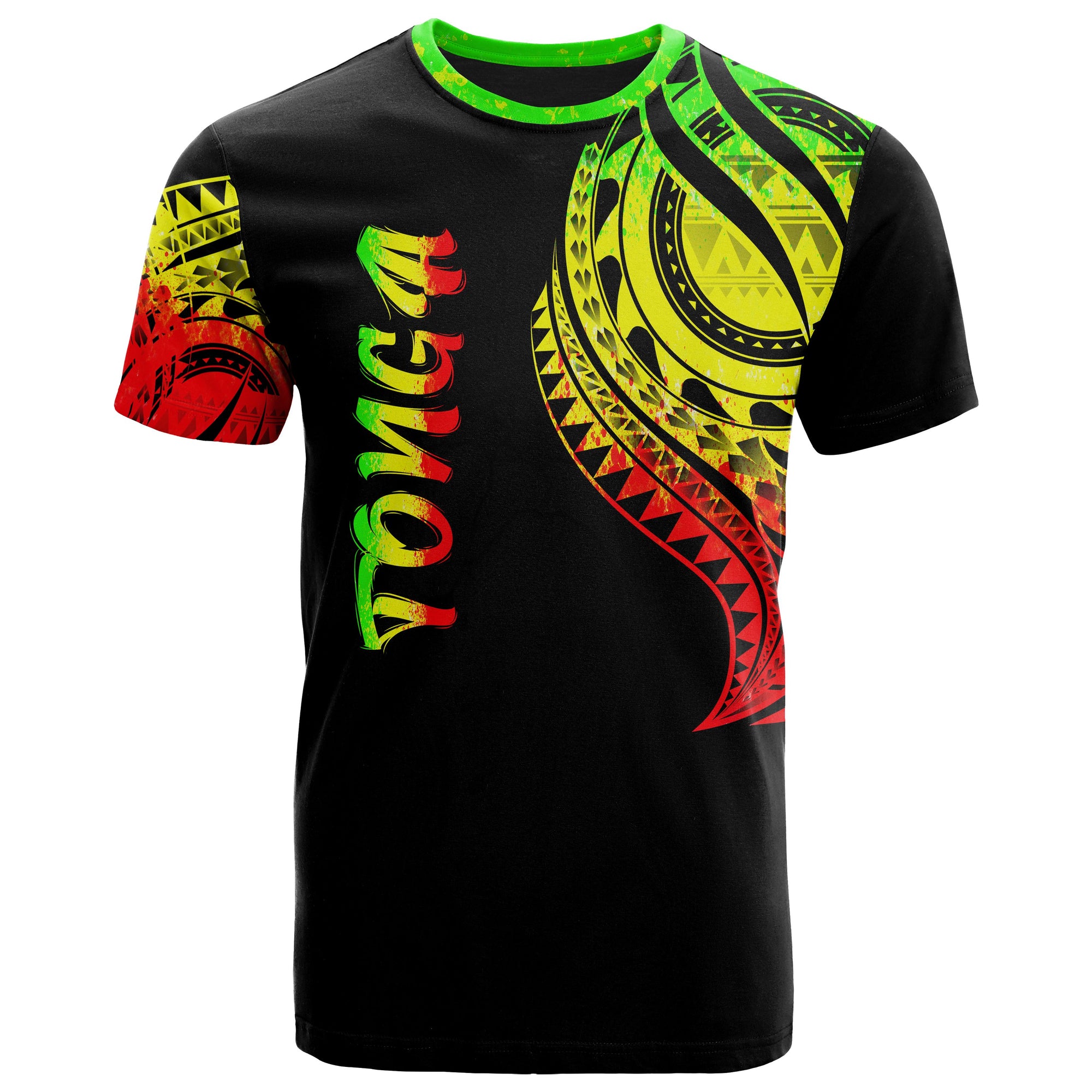 Tonga T Shirt Tonga Tatau Reggae Patterns Unisex Black - Polynesian Pride