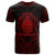 Nauru T Shirt Nauru Seal Tribal Red Color Patterns Unisex Black - Polynesian Pride