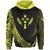 Kosrae State Hoodie Yellow Polynesian Patterns Sport Style Unisex Black - Polynesian Pride