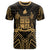 Fiji T Shirt Fijian Seal Tribal Gold Color Patterns Unisex Black - Polynesian Pride