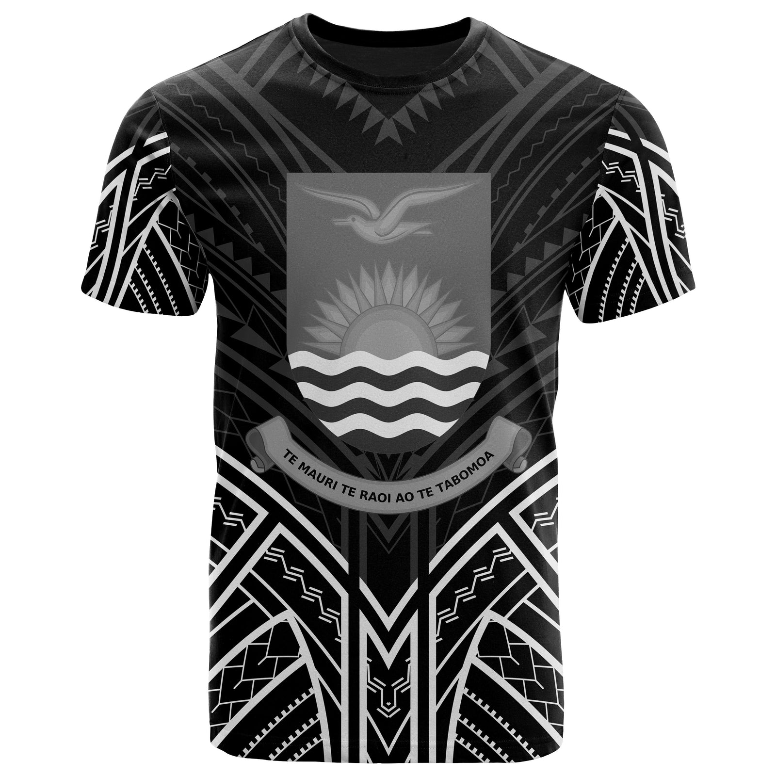 Kiribati T Shirt Kiribati Seal Tribal Black Color Patterns Unisex Black - Polynesian Pride