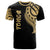 Tonga T Shirt Tonga Tatau Gold Patterns Unisex Black - Polynesian Pride