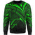 Fiji Sweatshirt - Cross Style Green Color Unisex Black - Polynesian Pride