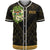 Fiji Baseball Shirt - Polynesian Gold Patterns Collection Unisex Black - Polynesian Pride