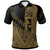 Fiji Polo Shirt Gold Color Symmetry Style Unisex Black - Polynesian Pride