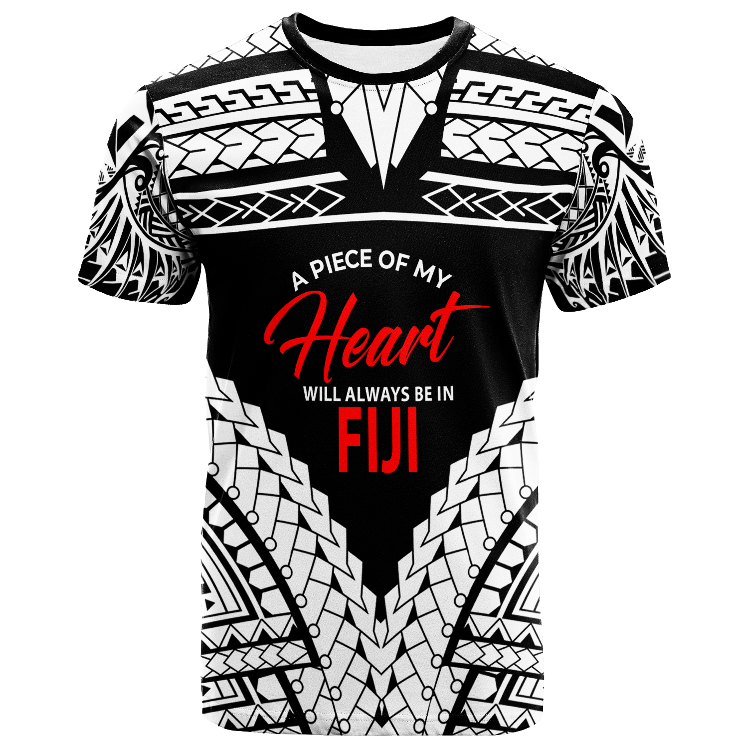 Fiji T Shirt A Piece of My Heart Unisex White - Polynesian Pride