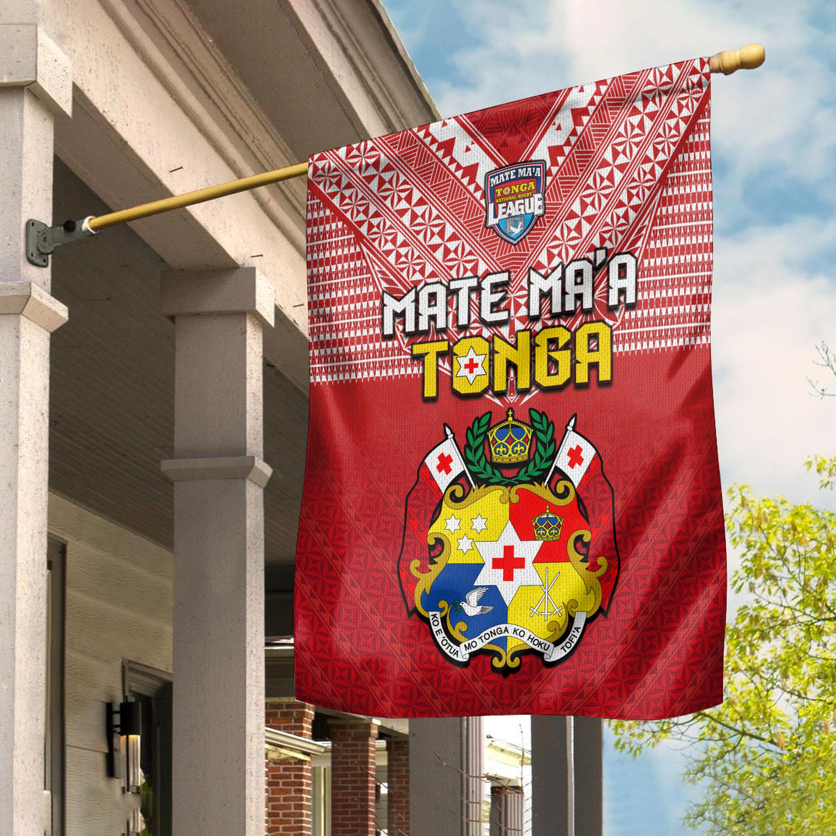 Tonga Rugby MMT Flag Ngatu Mate Maa Tonga Special LT13 House Flag - Polynesian Pride