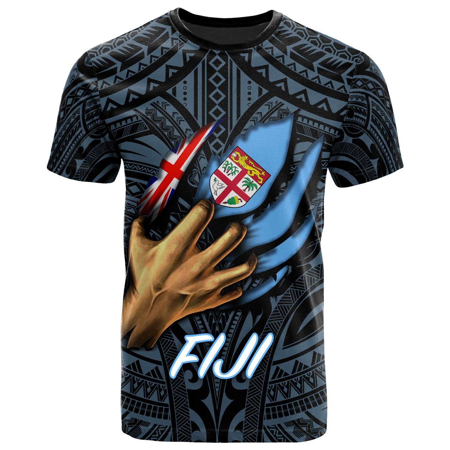 Fiji T Shirt Fijian In Me (Blue) Unisex Blue - Polynesian Pride