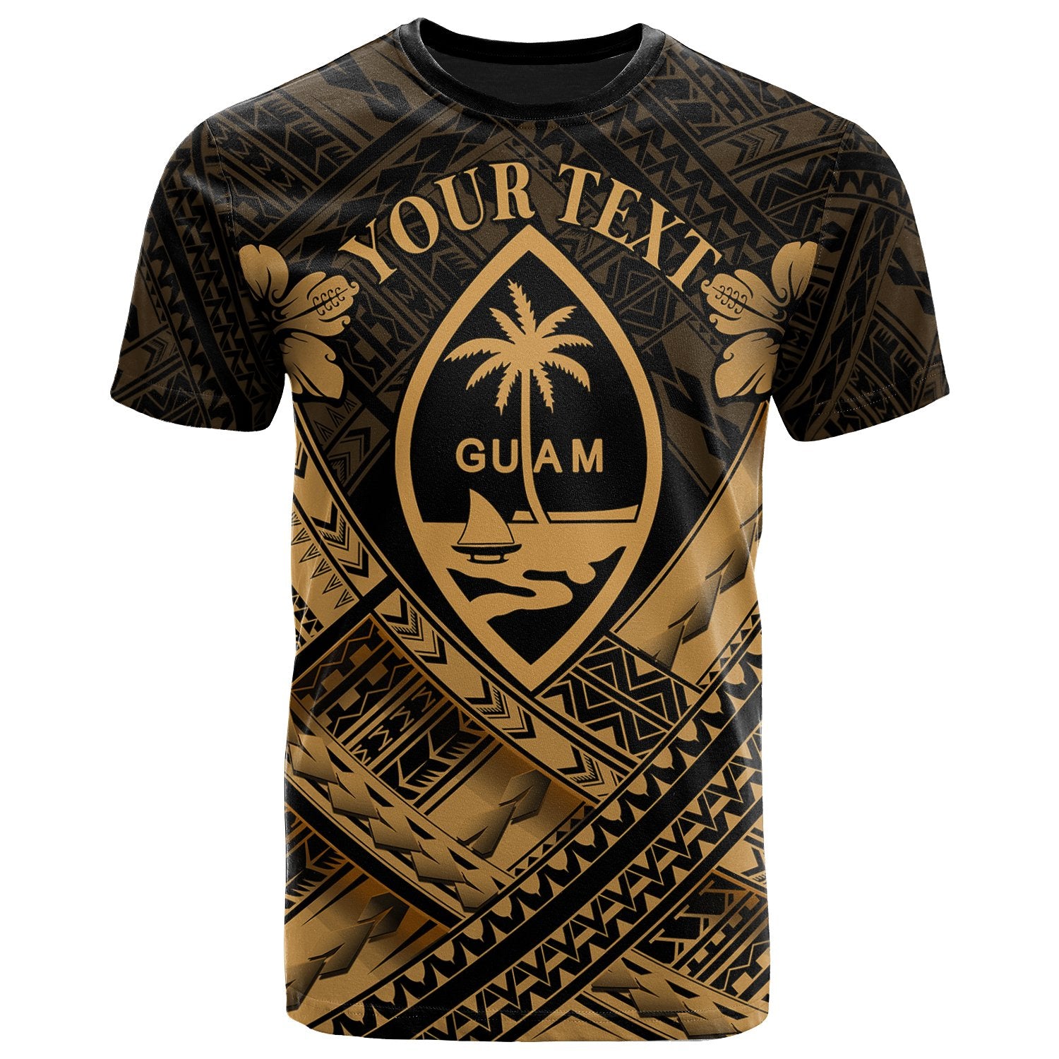 Guam Polynesian Custom T Shirt Guam Gold Seal Camisole Hibiscus Style Unisex Art - Polynesian Pride