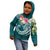 Wallis and Futuna Polynesian Hoodie Summer Plumeria (Turquoise) - Polynesian Pride