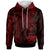 Guam Hoodie Humpback Whale & Coat of Arms Red Unisex Red - Polynesian Pride