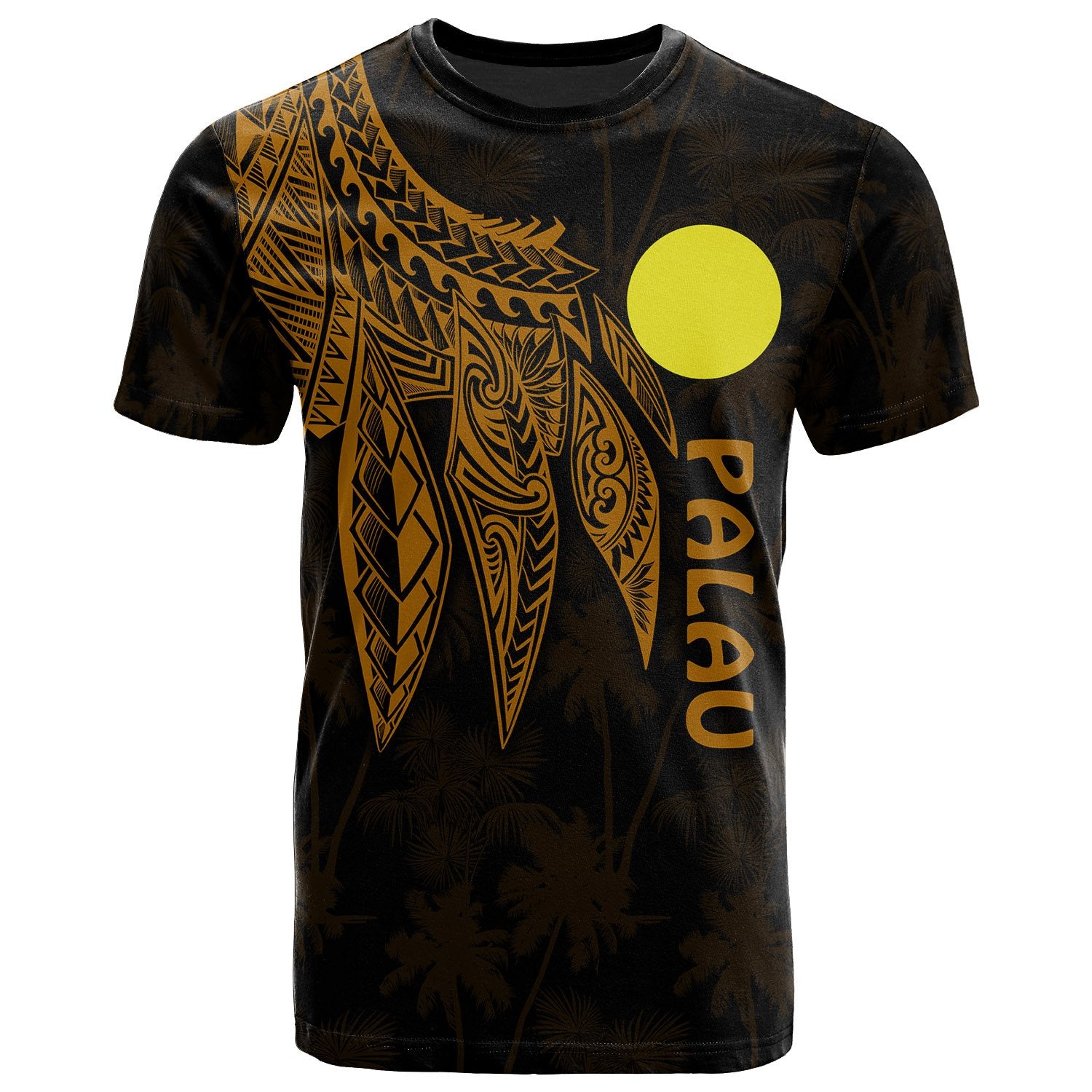 Palau Polynesian T Shirt Polynesian Wings (Golden) Unisex Golden - Polynesian Pride