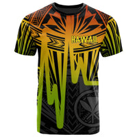 Hawaii T Shirt Kanaka Maoli With Polynesian Pattern In Heartbeat Style (Reggae) Unisex Art - Polynesian Pride