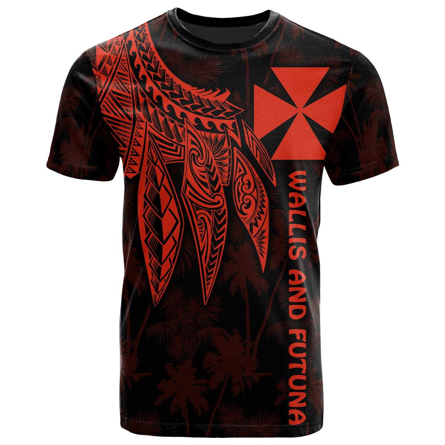 Wallis and Futuna T Shirt Polynesian Wings Red Unisex Red - Polynesian Pride