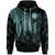 Nauru Hoodie Polynesian Wings Turquoise Unisex Turquoise - Polynesian Pride