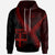 Fiji Hoodie Fiji Coat of Arms With Polynesian Tattoo Red Unisex Red - Polynesian Pride